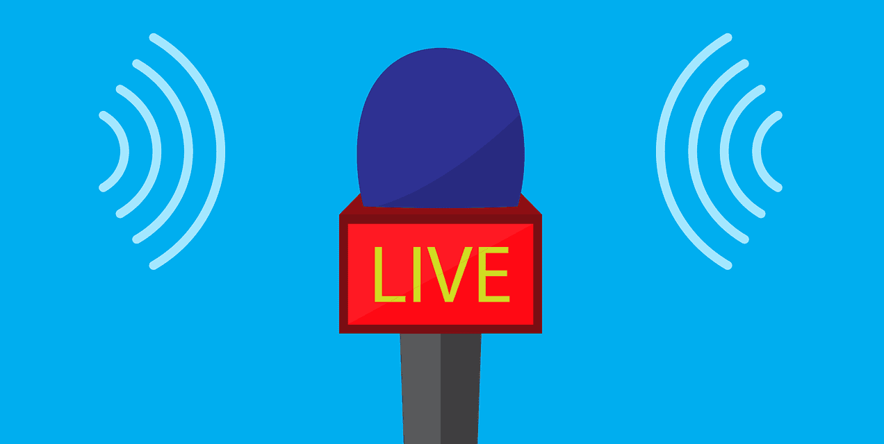 microphone with live written on it