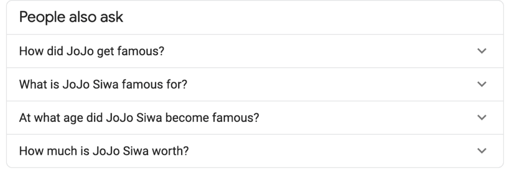 people also ask section