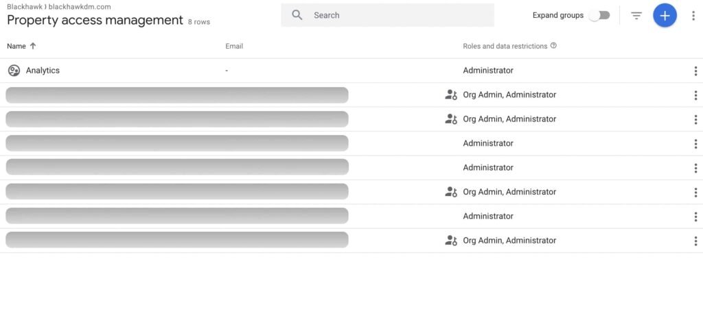 Google Analytics Universal Analytics Property Access Management Settings