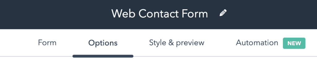 hubspot form options