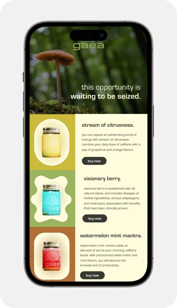 Mobile view of a website designed, written, and developed by Blackhawk.