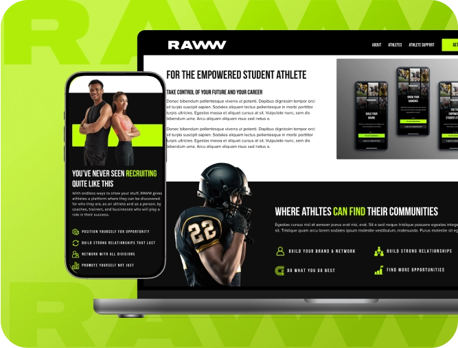 Mobile and desktop version of a website designed, written, and developed by Blackhawk.