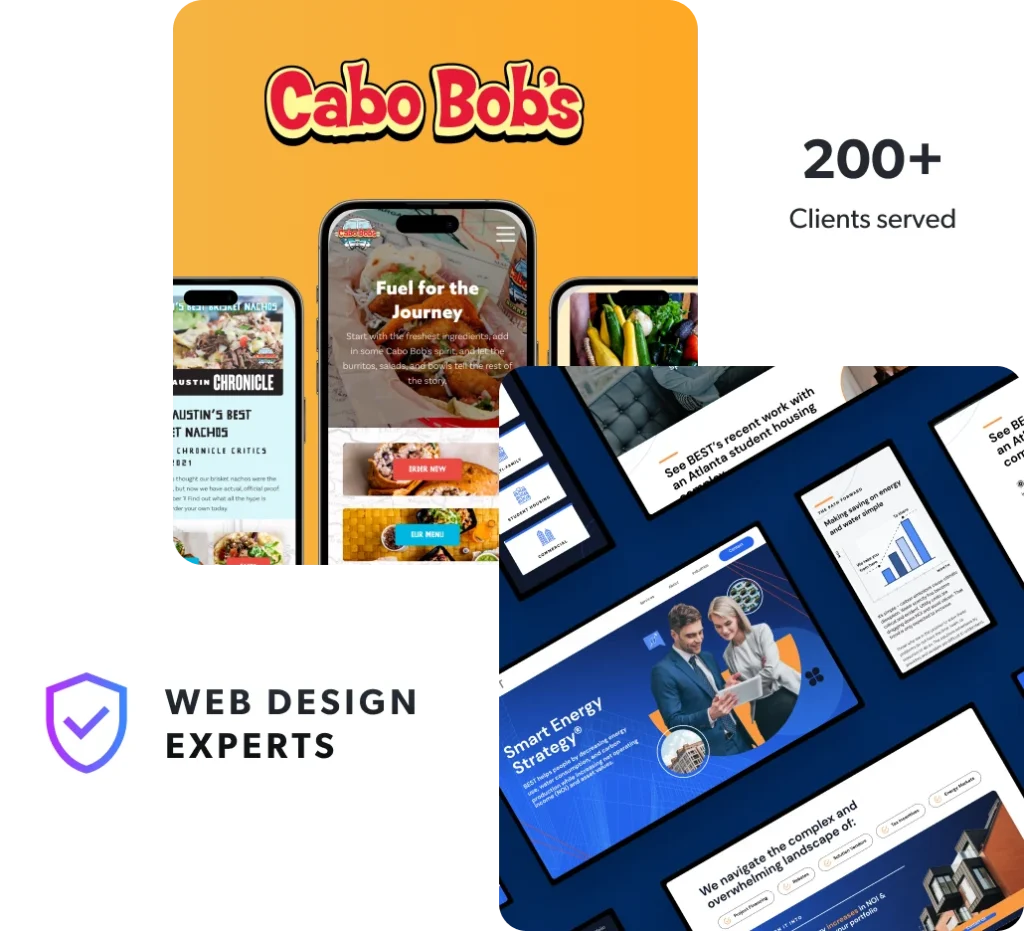 Web Design 1 Two examples of graphic design – Cabo Bob's website and an energy company's website.