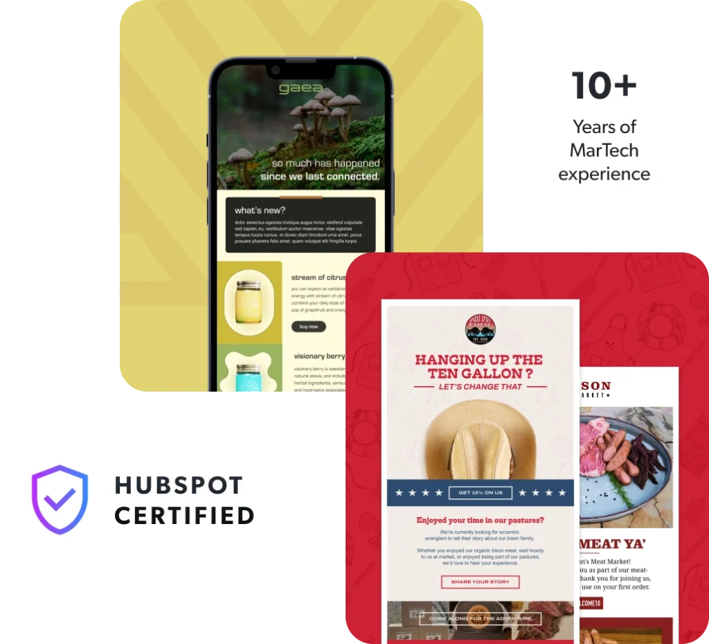 Email Marketing 1 Two examples of emails designed, written, built, and sent by Blackhawk's email marketing team.
